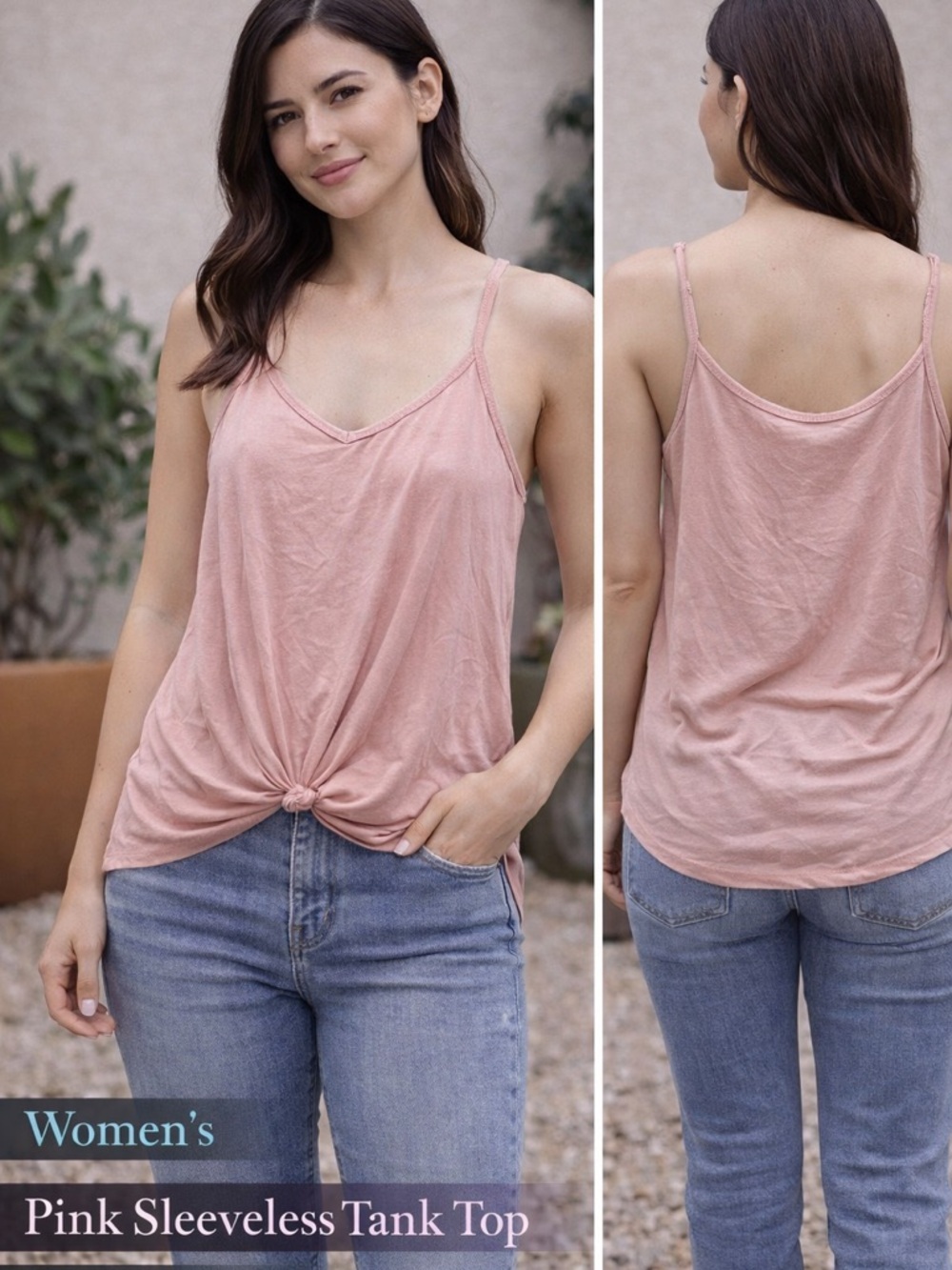 Pink Sleeveless Women's tank Top SMALL